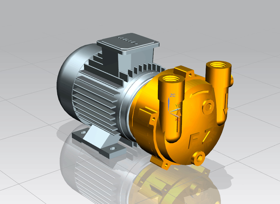 2BVF水環式真空泵3D效果圖 2BVF水環式真空泵3D效果圖
